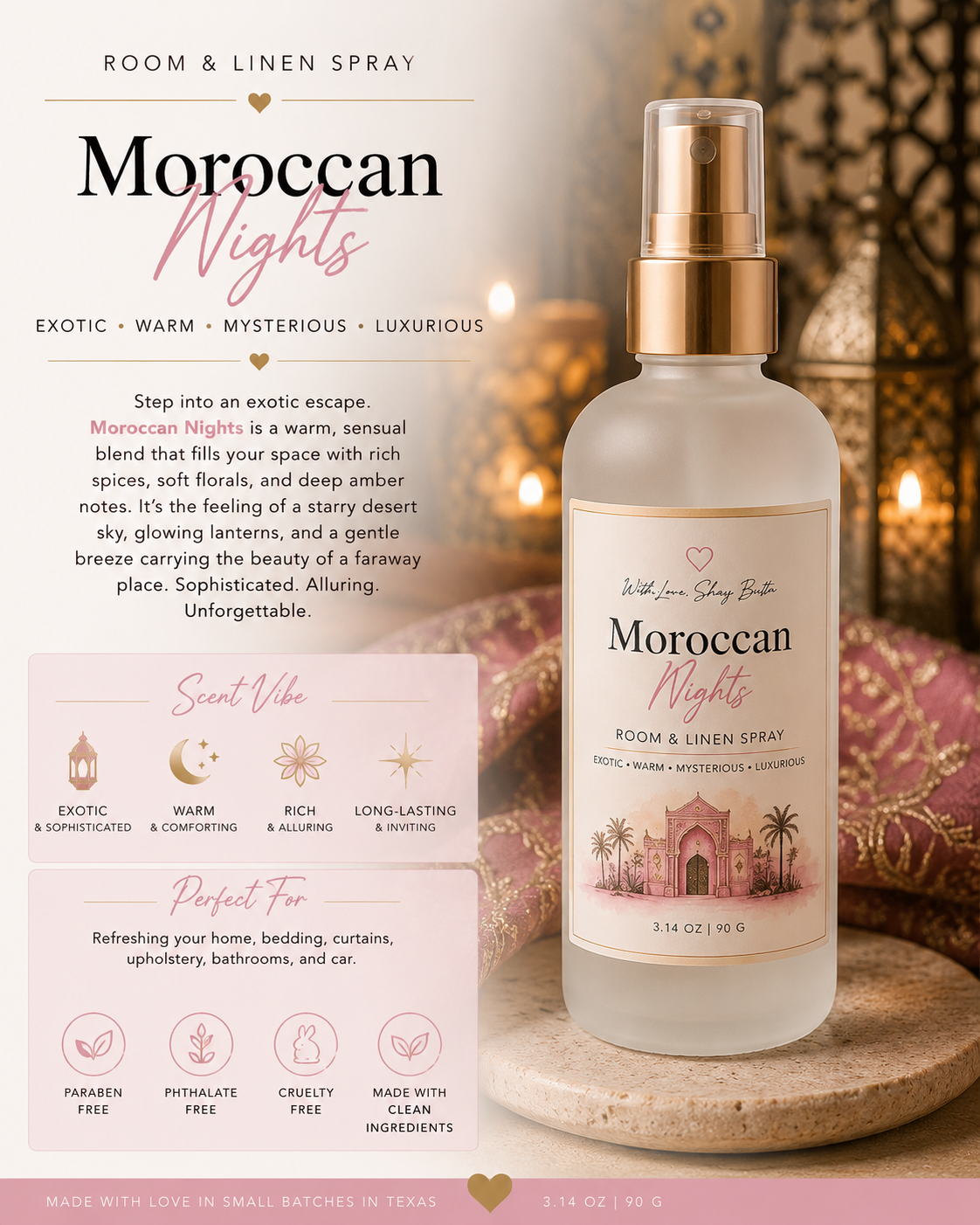 Moroccan Nights Room & Linen Spray