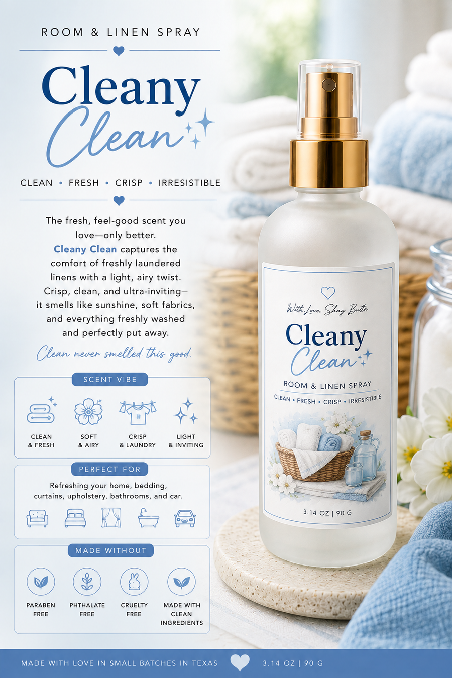 Cleany Clean Room & Linen Spray